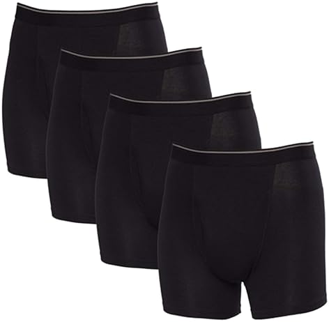 KIRKLAND SIGNATURE MENS PIMA COTTON BOXER BRIEFS 4-PACK SOFT, COMFORTABLE UNDERWEAR