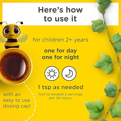 ZARBEES KIDS HONEY COUGH SYRUP DAY NIGHT PACK, IVY LEAF, CHAMOMILE, MIXED BERRY, 2X4OZ