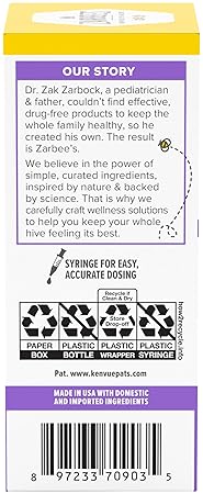 ZARBEES BABY COUGH SYRUP WITH ORGANIC AGAVE ZINC, NATURAL GRAPE FLAVOR, 2 FL OZ, 6 MONTHS