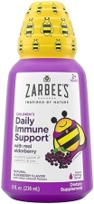 ZARBEES ELDERBERRY SYRUP FOR KIDS IMMUNE SUPPORT WITH VITAMIN C ZINC, NATURAL BERRY, 8 OZ