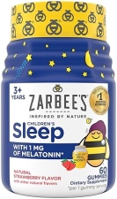 ZARBEES KIDS SLEEP GUMMIES WITH MELATONIN NATURAL STRAWBERRY, DRUG-FREE, AGES 3 , 60 COUNT