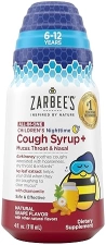 ZARBEES KIDS NIGHTTIME HONEY COUGH SYRUP WITH IVY LEAF, ZINC TURMERIC, DRUG-FREE, 4 OZ