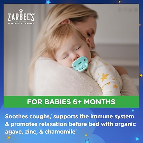 ZARBEES BABY NIGHTTIME COUGH SYRUP WITH ZINC CHAMOMILE, ORGANIC AGAVE, 2 FL OZ, DRUG-FREE