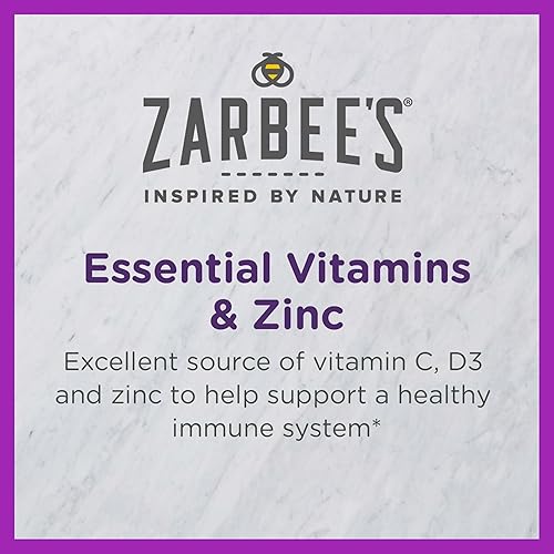 ZARBEES KIDS IMMUNE SUPPORT VITAMINS WITH C, D ZINC, NATURAL TROPICAL FLAVOR, 28 CHEWABLES