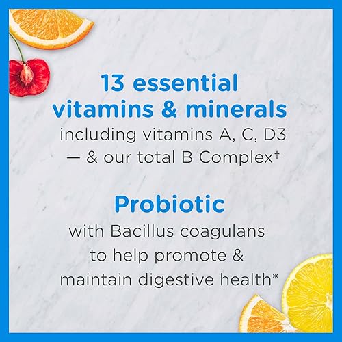 ZARBEES KIDS DAILY MULTIVITAMIN PROBIOTIC GUMMIES WITH A, B, C, D, E ZINC 70 COUNT