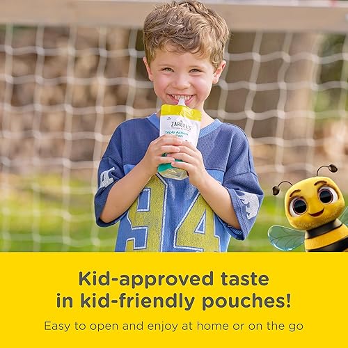 ZARBEES KIDS ELECTROLYTE DRINK, LOW SUGAR WITH PREBIOTICS ZINC, STRAWBERRY LEMONADE LEMON LIME, 12X5
