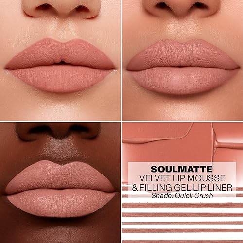 MORPLE SOULMATTE GEL LIP LINER MATTE CREAMY LIP PENCIL WITH ALMOND TEA SEED OIL QUICK CRUSH