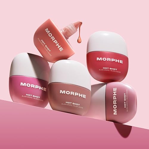 MORPHE HOT SHOT BLUSH DROPS - HYDRATING LIQUID BLUSH WITH NIACINAMIDE, ANTIOXIDANTS, 0.5OZ
