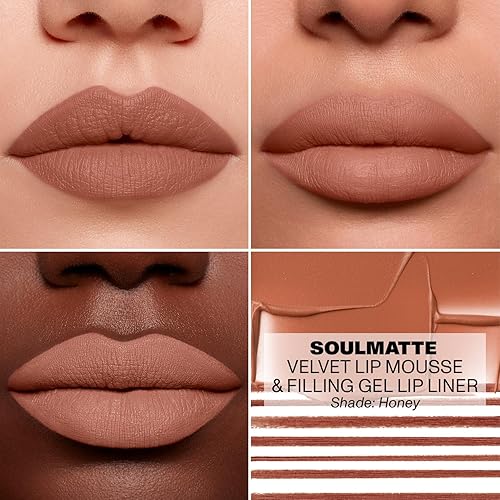 MORPHE SOULMATTE VELVET LIP MOUSSE HONEY LONG-LASTING MATTE LIPSTICK WITH VITAMIN E, 0.13OZ