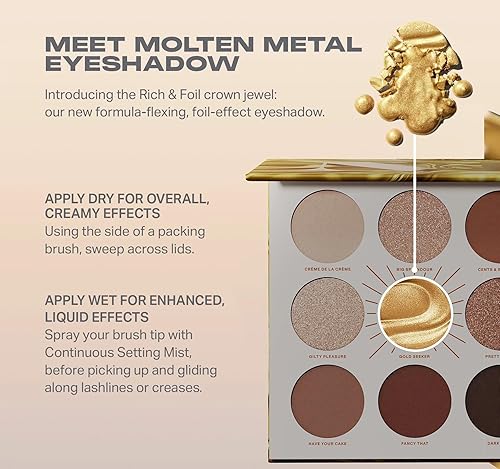 MORPHE GOLD SEEKER EYESHADOW PALETTE BROWN GOLD MATTE, SHIMMER FOIL FINISHES, 0.35 OZ