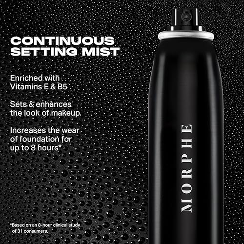 MORPHE MICRO-FINE SETTING MIST 2.8OZ LONG-LASTING MAKEUP SPRAY FOR RADIANT, FLAWLESS FINISH