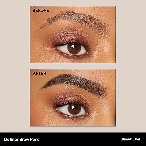 MORPHE DEFINER DUAL-ENDED BROW PENCIL SPOOLIE PRECISION SLANTED TIP, SMOOTH FORMULA JAVA