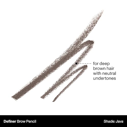 MORPHE DEFINER DUAL-ENDED BROW PENCIL SPOOLIE PRECISION SLANTED TIP, SMOOTH FORMULA JAVA