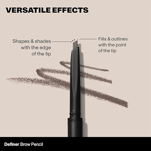 MORPHE DEFINER DUAL-ENDED BROW PENCIL SPOOLIE PRECISION SLANTED TIP, SMOOTH FORMULA JAVA