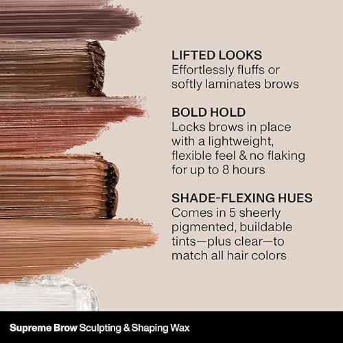 MORPHE SUPREME BROW WAX CLEAR 0.21 OZ LONG-LASTING, WATER-RESISTANT SCULPTING SHAPING