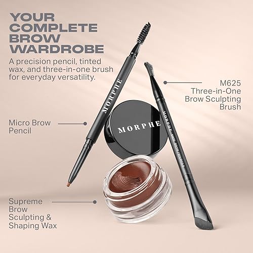 MORPHE HIGH ARCHIEVER BROW KIT - PRECISION PENCIL, TINTED WAX 3-IN-1 BRUSH, LATTE SHADE