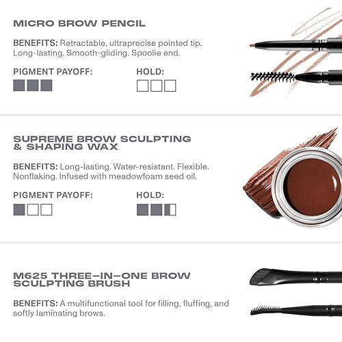 MORPHE HIGH ARCHIEVER BROW KIT - PRECISION PENCIL, TINTED WAX 3-IN-1 BRUSH, LATTE SHADE