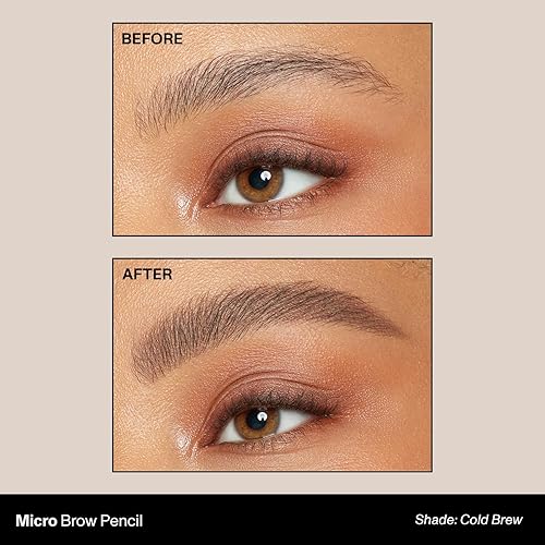 MORPHE MICRO DUAL EYEBROW PENCIL - RETRACTABLE, PRECISE, LONG-LASTING WAX - COLD BREW