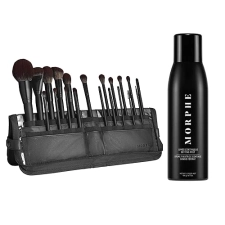 MORPHE 20-PIECE MAKEUP BRUSH SET WITH CARRYING CASE 6.5OZ MICRO-FINE SETTING SPRAY