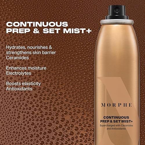 MORPHE MINI SETTING SPRAY 1.3OZ HYDRATING, NOURISHING FACE MIST WITH CERAMIDES, TRAVEL SIZE