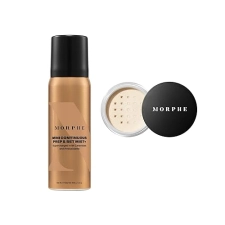 MORPHE MINI HYDRATING FACE MIST 1.3OZ TALC-FREE TRANSLUCENT SETTING POWDER DUO 0.09OZ