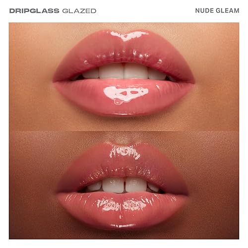MORPHE DRIPGLASS LIP GLOSS NUDE GLEAM HIGH SHINE, NONSTICKY, SQUALANE VITAMIN E INFUSED