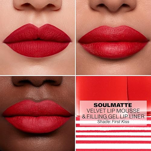 MORPHE SOULMATTE VELVET LIP MOUSSE MATTE LIPSTICK WITH VITAMIN E LONG-LASTING HYDRATION, FIRST KISS