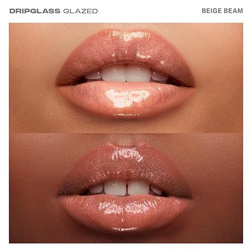 MORPHE DRIPGLASS LIP GLOSS BEIGE BEAM NONSTICKY, HIGH SHINE, SQUALANE VITAMIN E, 0.13 OZ