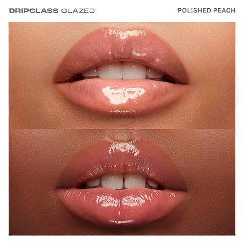 MORPHE DRIPGLASS LIP GLOSS POLISHED PEACH HIGH SHINE, NONSTICKY, SQUALANE VITAMIN E