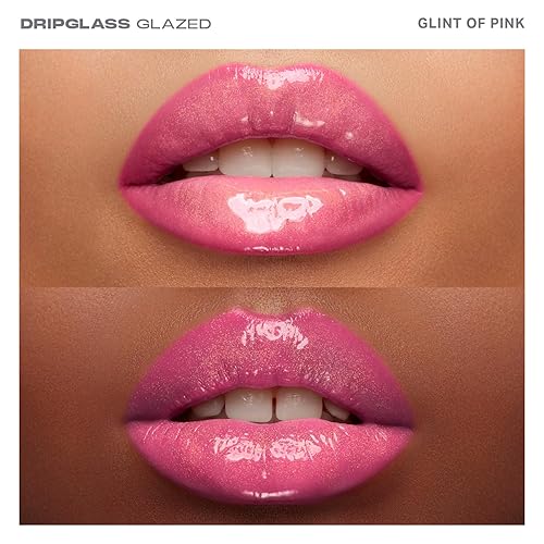 MORPHE DRIPGLASS LIP GLOSS GLINT OF PINK HIGH SHINE, NONSTICKY, SQUALANE VITAMIN E, 0.13OZ