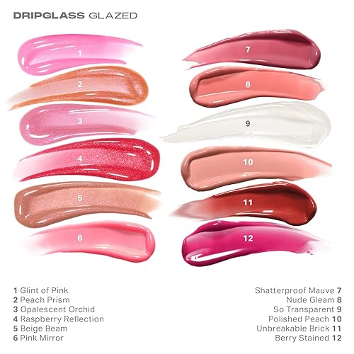 MORPHE DRIPGLASS LIP GLOSS GLINT OF PINK HIGH SHINE, NONSTICKY, SQUALANE VITAMIN E, 0.13OZ