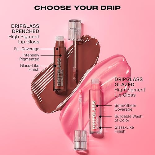 MORPHE DRIPGLASS LIP GLOSS RASPBERRY REFLECTION HIGH SHINE, NON-STICKY, SQUALANE VITAMIN E