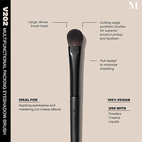 MORPHE VEGAN BOLD EYESHADOW BRUSH DUO V202 V203 SYNTHETIC BRUSHES FOR ALL FORMULAS