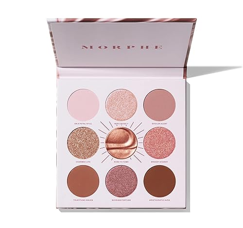 MORPHE ROSE TO FAME EYESHADOW PALETTE CONTINUOUS SETTING SPRAY METALLIC, PIGMENTED, LONG-LASTING