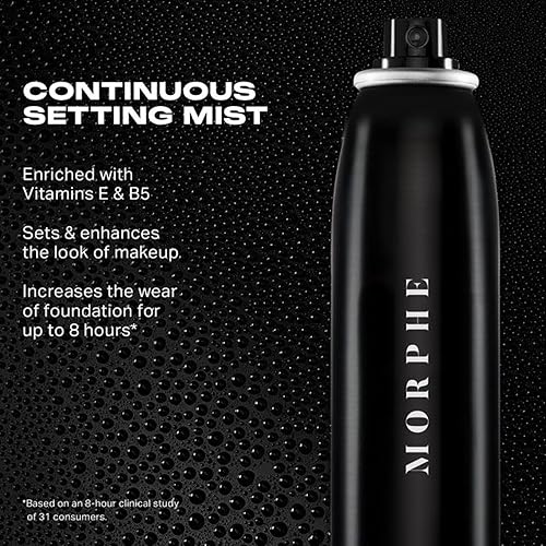 MORPHE JUMBO CONTINUOUS SETTING SPRAY HYDRATING FACE MIST DUO, RADIANT FINISH 6.5OZ EACH