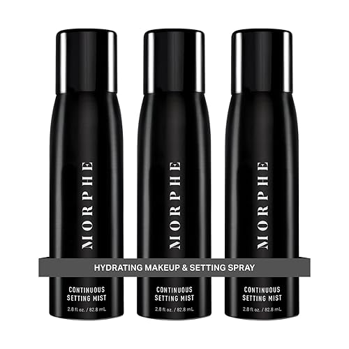 MORPHE CONTINUOUS SETTING MIST 3-PACK, 2.8 FL OZ MICRO-FINE SPRAY FOR LONG-LASTING MAKEUP