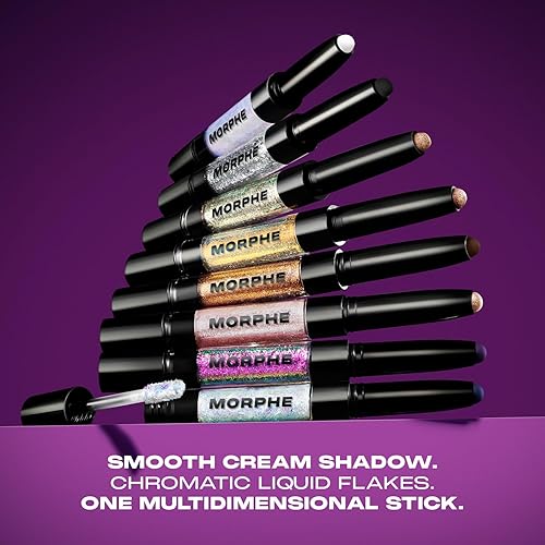 MORPHE MIXED SIGNALS DUAL-ENDED EYESHADOW STICK CREAM CHROME FLAKES FOR BOLD EYE LOOKS