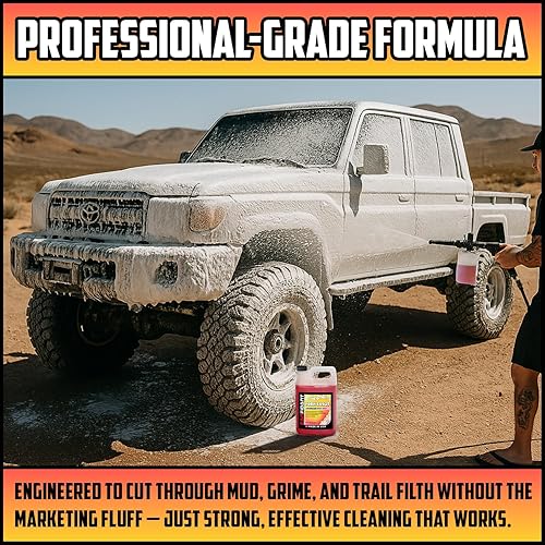 CARFIDANT FOAM BOOST OFF-ROAD ATV WASH SOAP HEAVY DUTY PH-BALANCED CLEANER FOR TRUCKS UTVS, 64OZ
