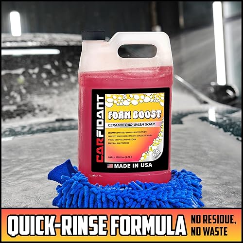 CARFIDANT FOAM BOOST OFF-ROAD ATV WASH SOAP HEAVY DUTY PH-BALANCED CLEANER FOR TRUCKS UTVS, 64OZ