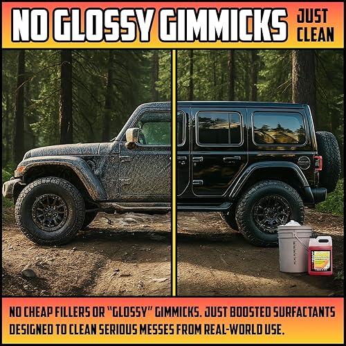 CARFIDANT FOAM BOOST OFF-ROAD ATV WASH SOAP HEAVY DUTY PH-BALANCED CLEANER FOR TRUCKS UTVS, 64OZ