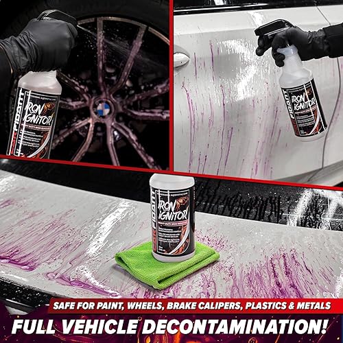CARFIDANT IRON IGNITOR 16OZ - COLOR-CHANGING IRON REMOVER WHEEL CLEANER FOR BRAKE DUST RUST