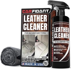 CARFIDANT LEATHER CLEANER 18OZ PH NEUTRAL, NON-TOXIC, NON-GREASY FOR CAR SEATS, FURNITURE UPHOLSTERY