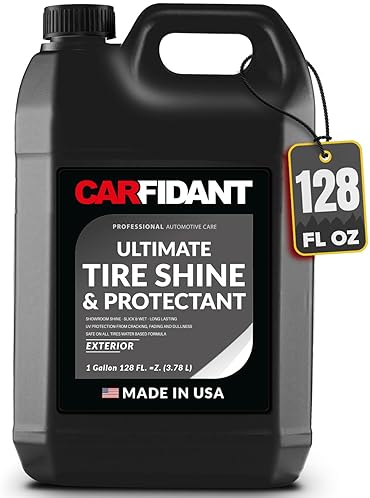 CARFIDANT ULTIMATE TIRE SHINE GALLON - BLACK SATIN FINISH, LONG-LASTING, NON-GREASE 128OZ