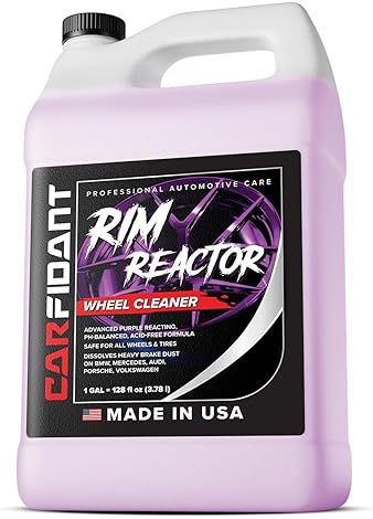 CARFIDANT RIM REACTOR GEL WHEEL CLEANER SPRAY CONCENTRATED, PH NEUTRAL, SAFE FOR ALLOY CHROME GALLON