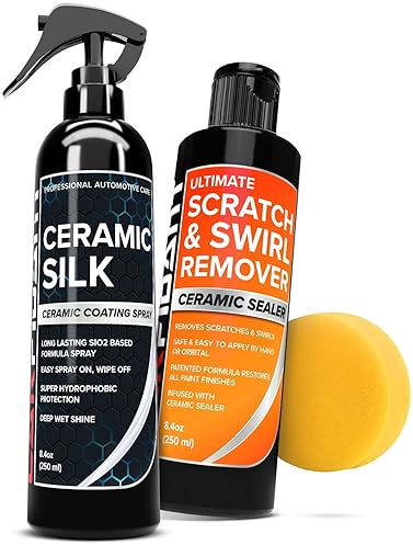 CARFIDANT SCRATCH SWIRL REMOVER WITH CERAMIC COATING SPRAY HIGH GLOSS, HYDROPHOBIC PROTECTION