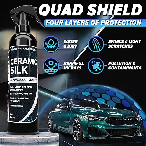 CARFIDANT SCRATCH SWIRL REMOVER WITH CERAMIC COATING SPRAY HIGH GLOSS, HYDROPHOBIC PROTECTION