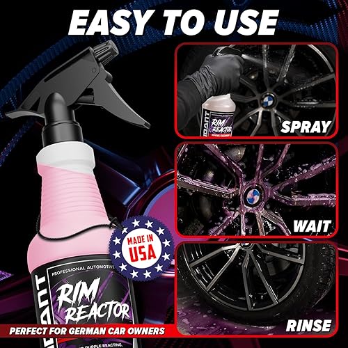 CARFIDANT RIM REACTOR WHEEL CLEANER SPRAY SAFE FOR BMW, MERCEDES AUDI 32 FL OZ