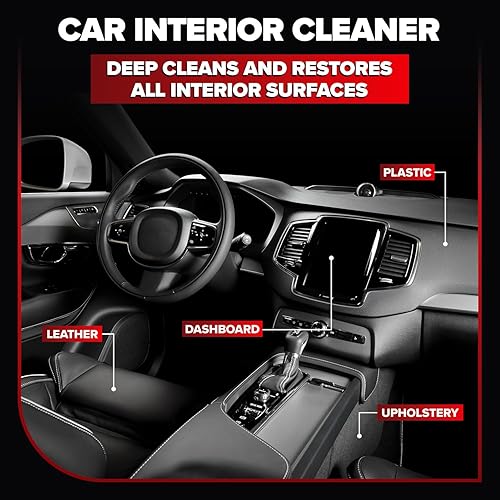 CARFIDANT CAR INTERIOR CLEANER SPRAY 18OZ DEEP CLEAN LEATHER, FABRIC, VINYL PLASTIC SEATS