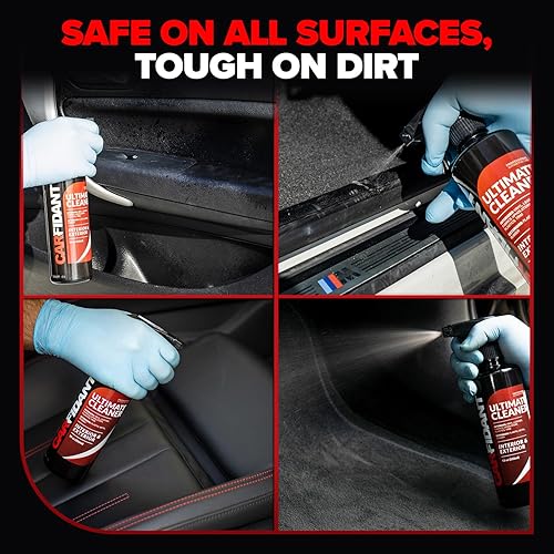 CARFIDANT CAR INTERIOR CLEANER SPRAY 18OZ DEEP CLEAN LEATHER, FABRIC, VINYL PLASTIC SEATS