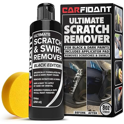 CARFIDANT SCRATCH SWIRL REMOVER KIT WITH BUFFER PAD CAR PAINT REPAIR, POLISH GLOSS 8.4 OZ